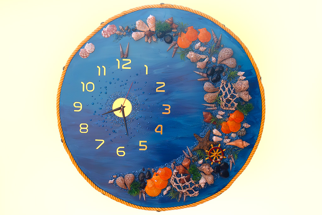 Reloj de pared fondo del mar